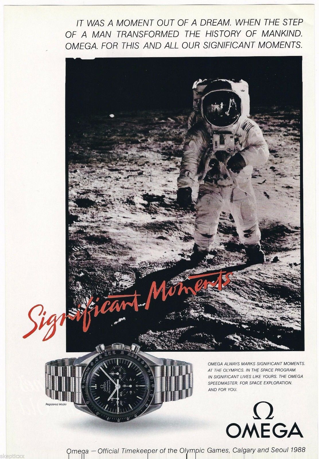 Anuncio vintage Omega Significant Moments