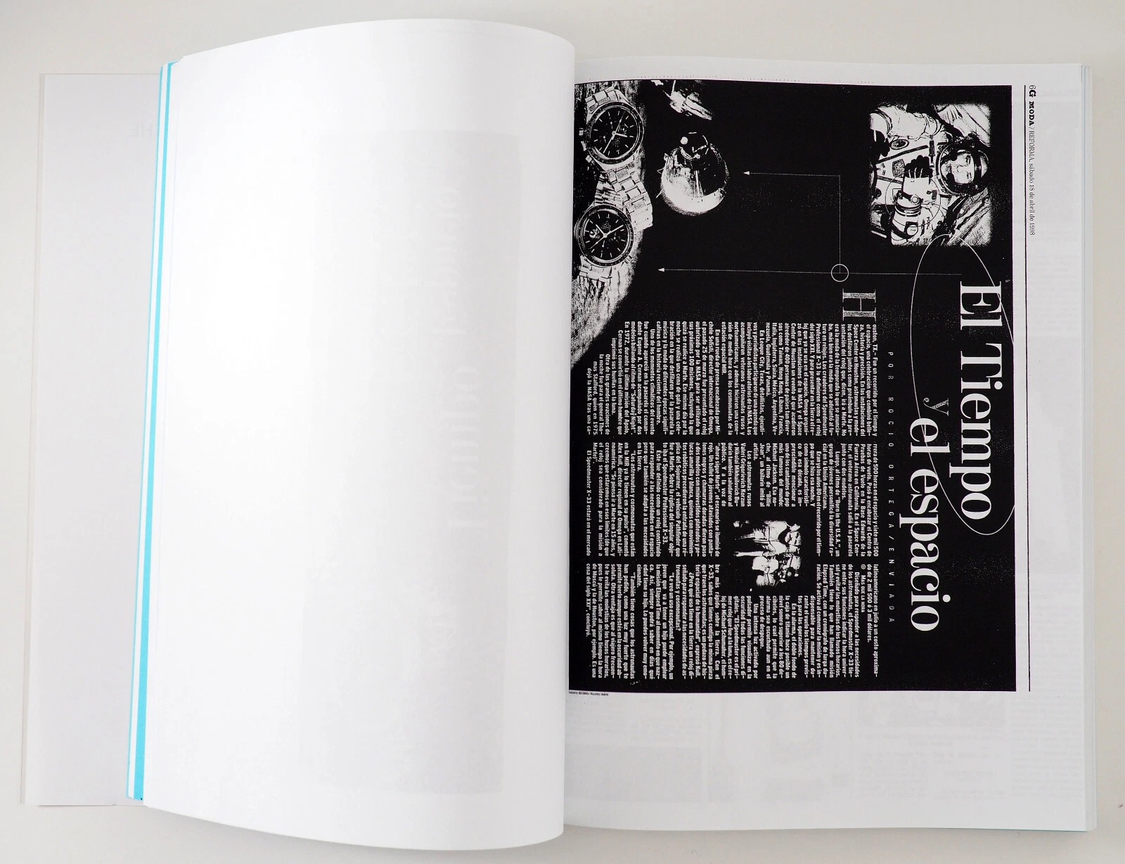 Interior del libro El tiempo y el espacio